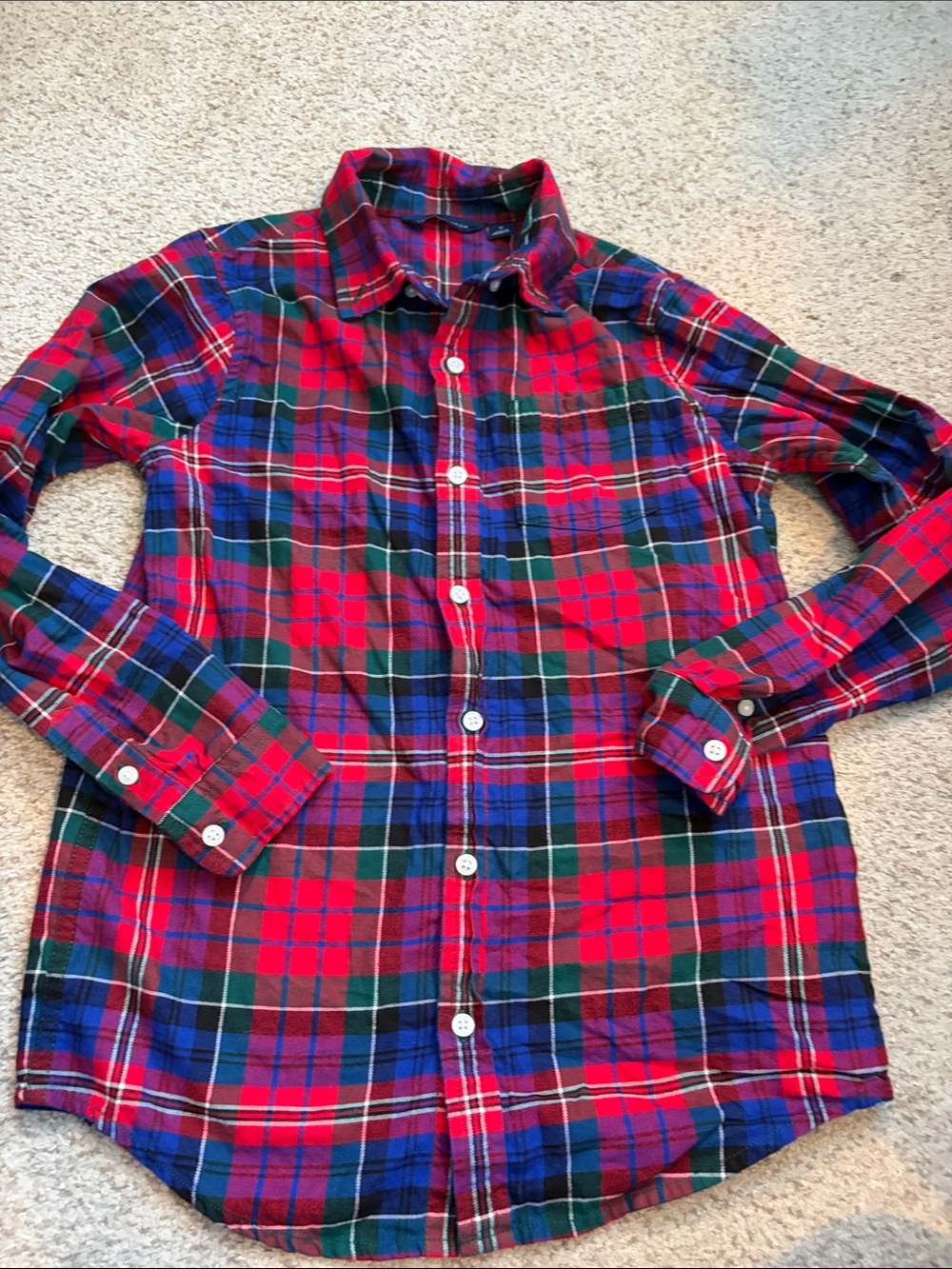 Janie & Jack Plaid Flannel Shirt, 10 - Picture 2 of 7